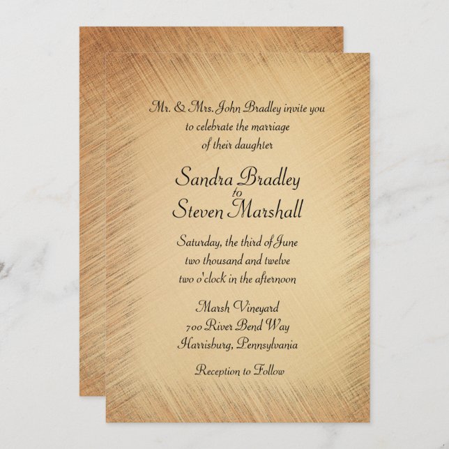 Convite Rustic Wedding (Frente/Verso)