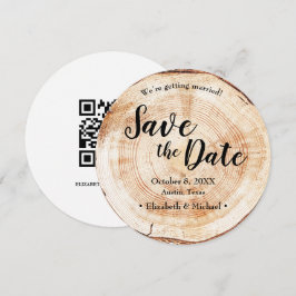 Convite Rustic Wedding Save the date QR Code website