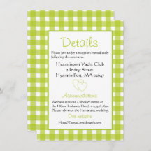 Rustic Wedes Details Gingham Green Xadrez Party
