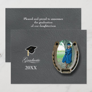 Convite Rustic Western Hi-School Graduation Announcement 