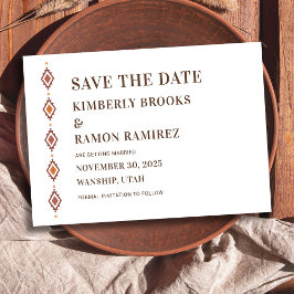 Convite Rustic Western Save The Date Card