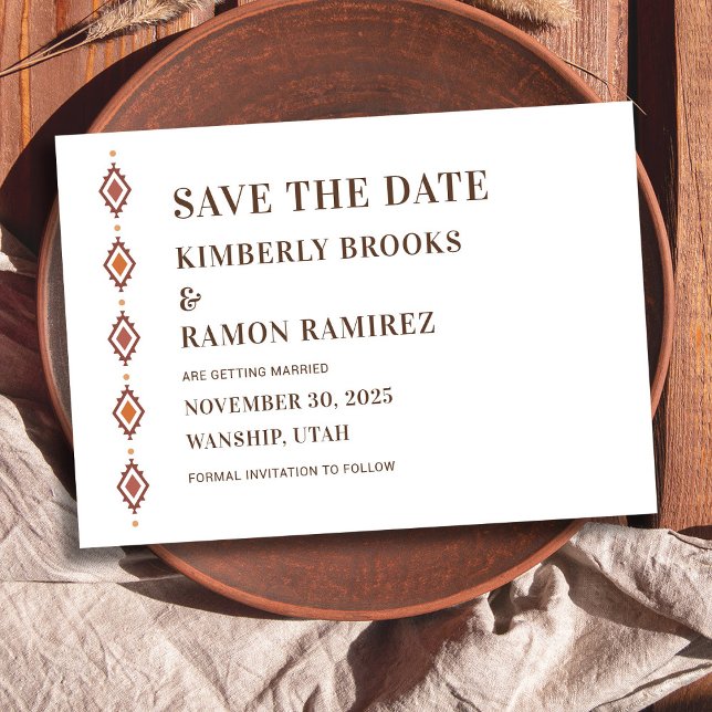 Convite Rustic Western Save The Date Card (Rustic Western Save The Date Card)