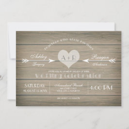 Convite Rustic Whimsy Wedation