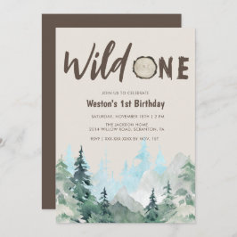 Convite Rustic Wild One primeiro aniversario