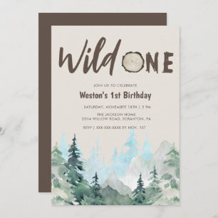 Convite Rustic Wild One primeiro aniversario