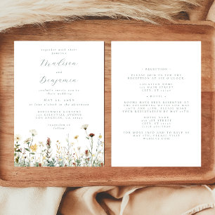 Convite Rustic Wildflower All in One Wedding