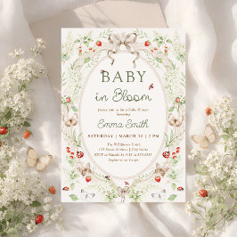 Convite Rustic Wildflower Baby in Bloom Baby Shower