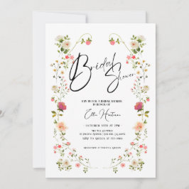 Convite Rustic Wildflower Bridal Bash