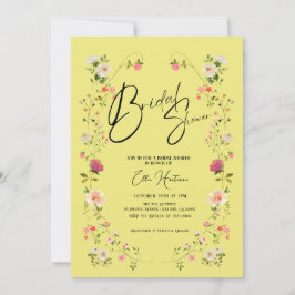 Convite Rustic Wildflower Bridal Bash