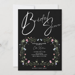 Convite Rustic Wildflower Bridal Bash