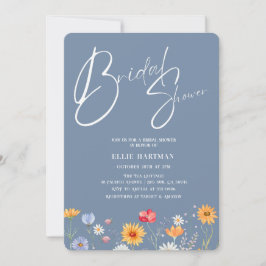 Convite Rustic Wildflower Bridal Bash