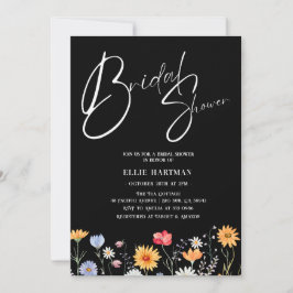 Convite Rustic Wildflower Bridal Bash