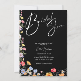 Convite Rustic Wildflower Bridal Bash