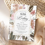 Convite Rustic Wildflower Floral 60º Aniversário<br><div class="desc">Um belo convite de aniversário floral rústico 60º para celebrar este aniversário especial do marco, este design apresenta flores silvestres de aquarela numa paleta de cor neutra quente de bege, pêssego, rosa, terracota, e roxo com verde em tons ricos de verde. É uma escolha maravilhosa para aniversários no verão ou...</div>