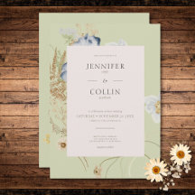 Rustic Wildflower on Light Sage Weding