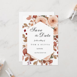 Convite Rustic Wildflower Salva a data com foto