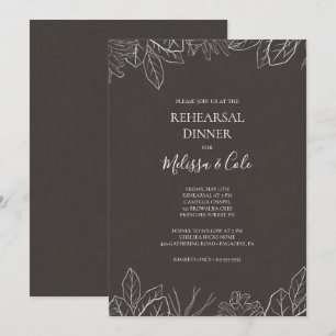 Convite Rustic Winter   Janto de ensaio do carvão