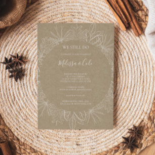 Convite Rustic Winter Kraft Ainda Fazemos Renovação De