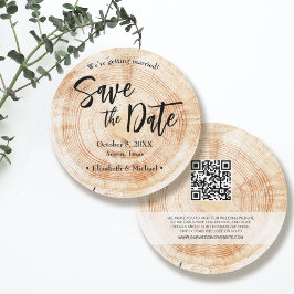 Convite Rustic Wood Wedding Salve a data com o site Inv
