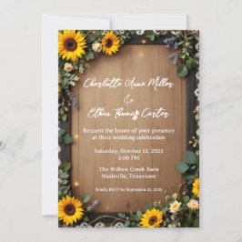 Convite Rustic Wooden