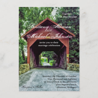 Convite Rustic Wooden Coberto De Casamento De Pont