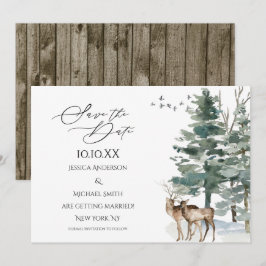 Convite Rustic Woodland Country Salve a Data