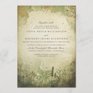 Convite Rustic Woodland Weding