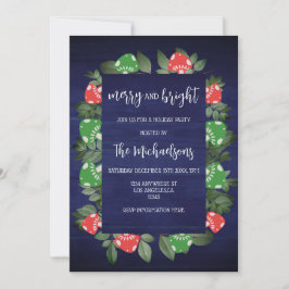 Convite Rustic Woodland Whimsical Mushrooms Christmas