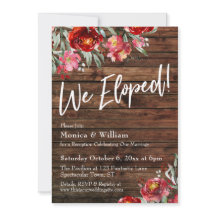 Rústico Boho Borgonha Floral Vermelho Nós Fomos Em