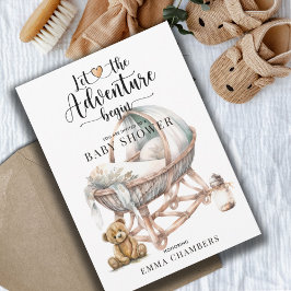 Convite Rústico Boho Nursery Chá de fraldas Sexo Neutro