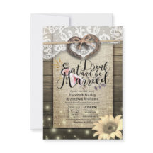 Rústico Colar de Ferradura Lace Comer Bebida Casar