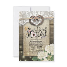 Rústico Colar de Ferradura Lace Comer Bebida Casar