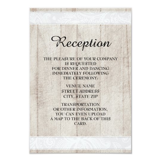 Convite rústico da recepção de casamento da