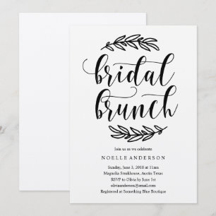 Convite rústico da refeição matinal do chá de