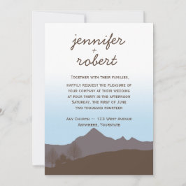 Convite rústico do casamento da aguarela da