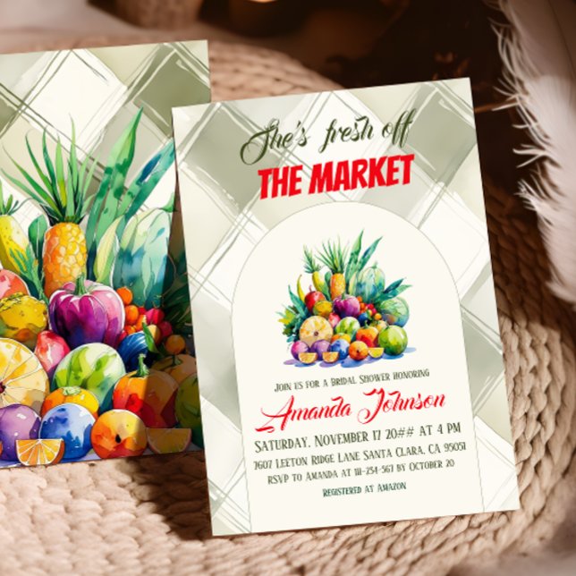 Convite Rústico fresco do Chá de panela de Fazenda do merc (Criador carregado)