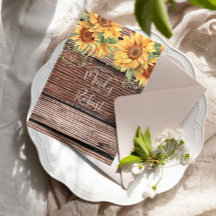 Rústico Girassóis Buquê Watercolor Casamento B