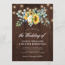 Convite Rústico girassol eucalipto semeando casamento