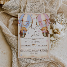 Rústico Menino ou menina azul-rosa gênero de urso 