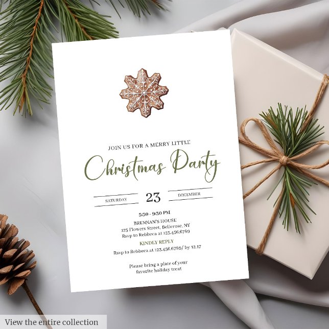 Convite Rústico Neutro Terroso Minimalista Aconchegante Fe (Rustic Neutral Earthy Minimalist Cozy Holiday Christmas Party)