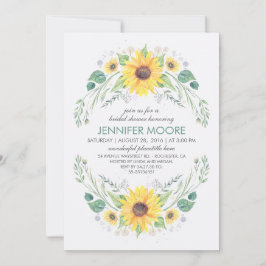 Convite Rústico País Girassóis Chá de panela