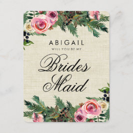 Convite Rústico Pinho De Burcolo De Inverno Você Será A Po