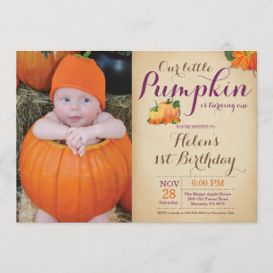 Convite rústico primeiro Bday do aniversário da