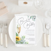 Rústico Sunflower Brunch e Chá de panela de Borrac