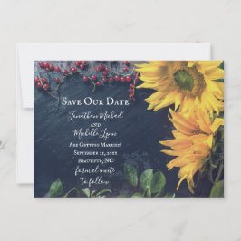 Convite Rústicos Girassóis e Traiçoeiras Salvem nosso Casa