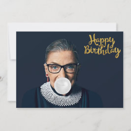 Convite Ruth Ginsburg Sopra Chiclete Feliz Aniversário