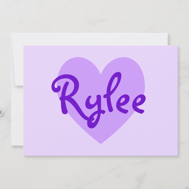 Convite Rylee em Roxo (Frente)