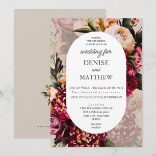 Convite Rysanthemum Romântico Em Casamento Perfeitamente P