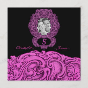 Convite S - O Alfabeto Falck (Rosa) (Casamento)