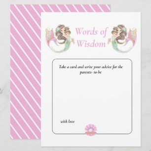 Convite Sabedoria da Sereia Marrom Chá de Bebê de Mãe Sob 